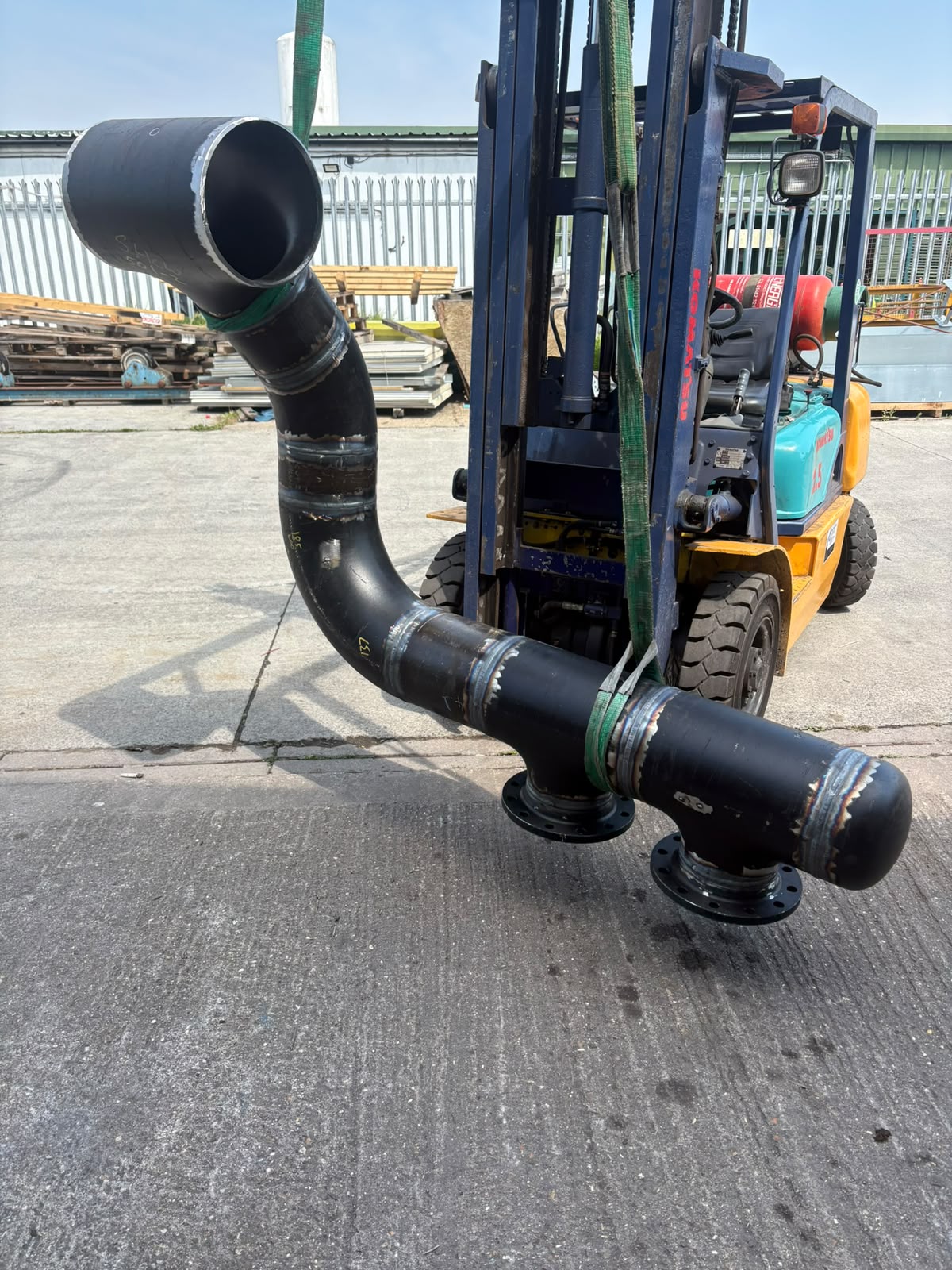 Fabricated pipework spool ready for installation